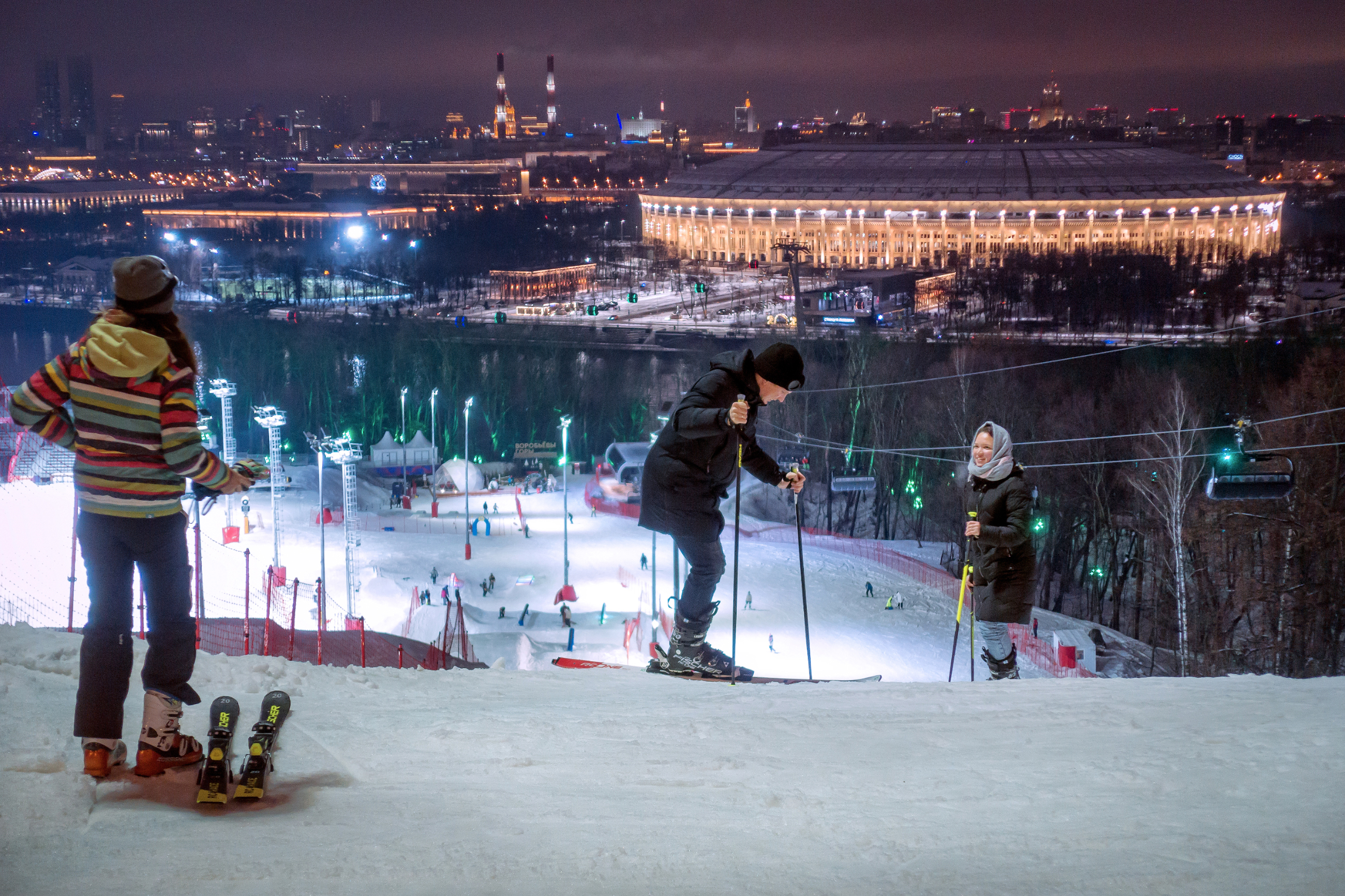 Воробьевы горы подсветка