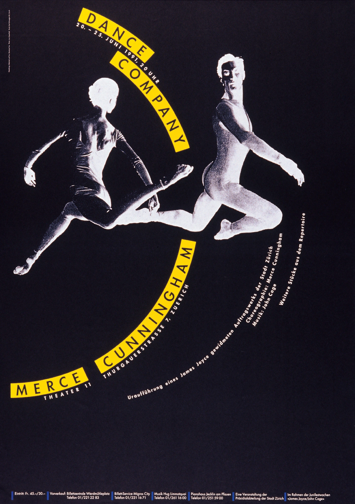 Poster for Merce Cunningham Dance Company