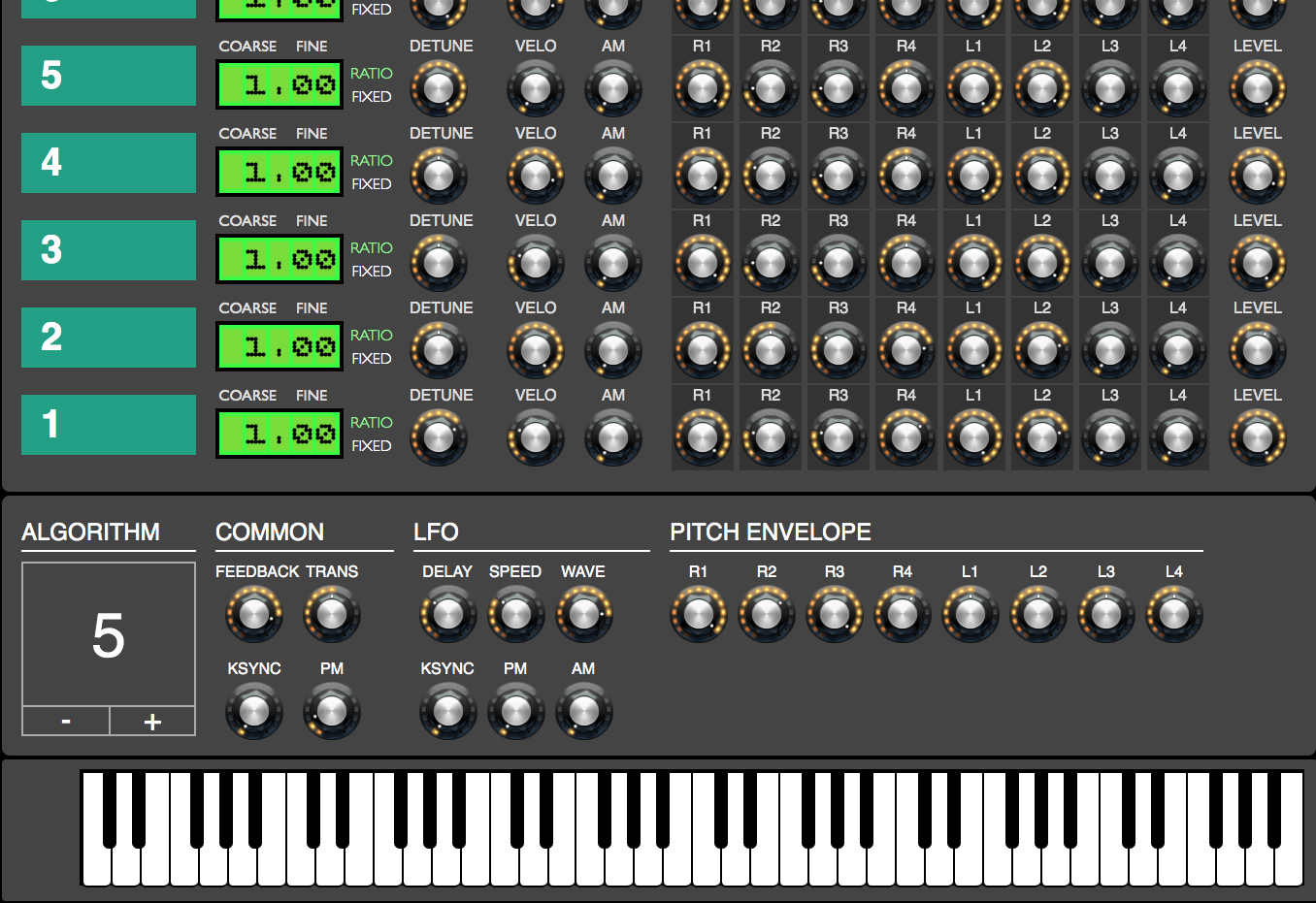 synthesiser keyboard online