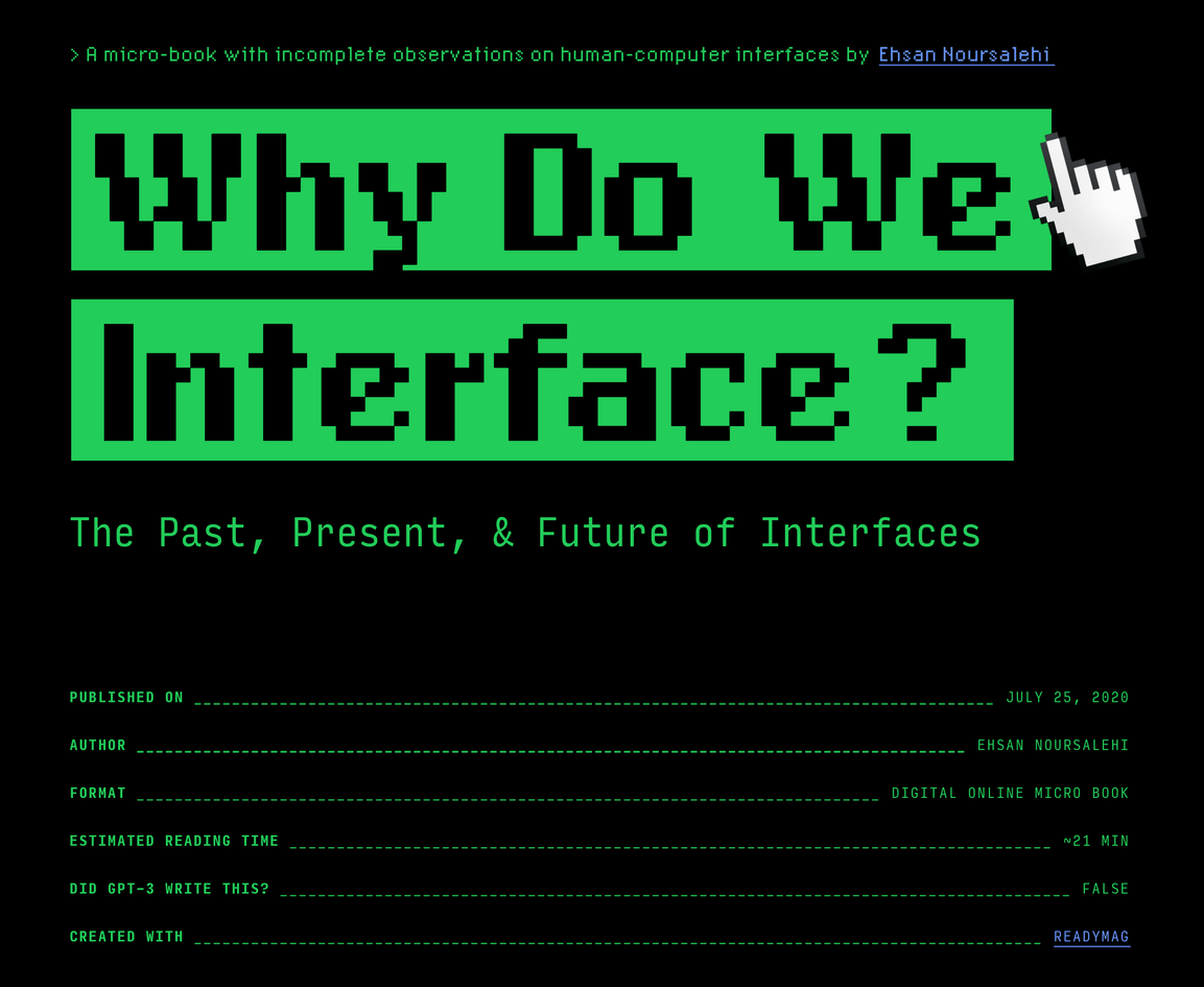 Why Do We Interface Dance