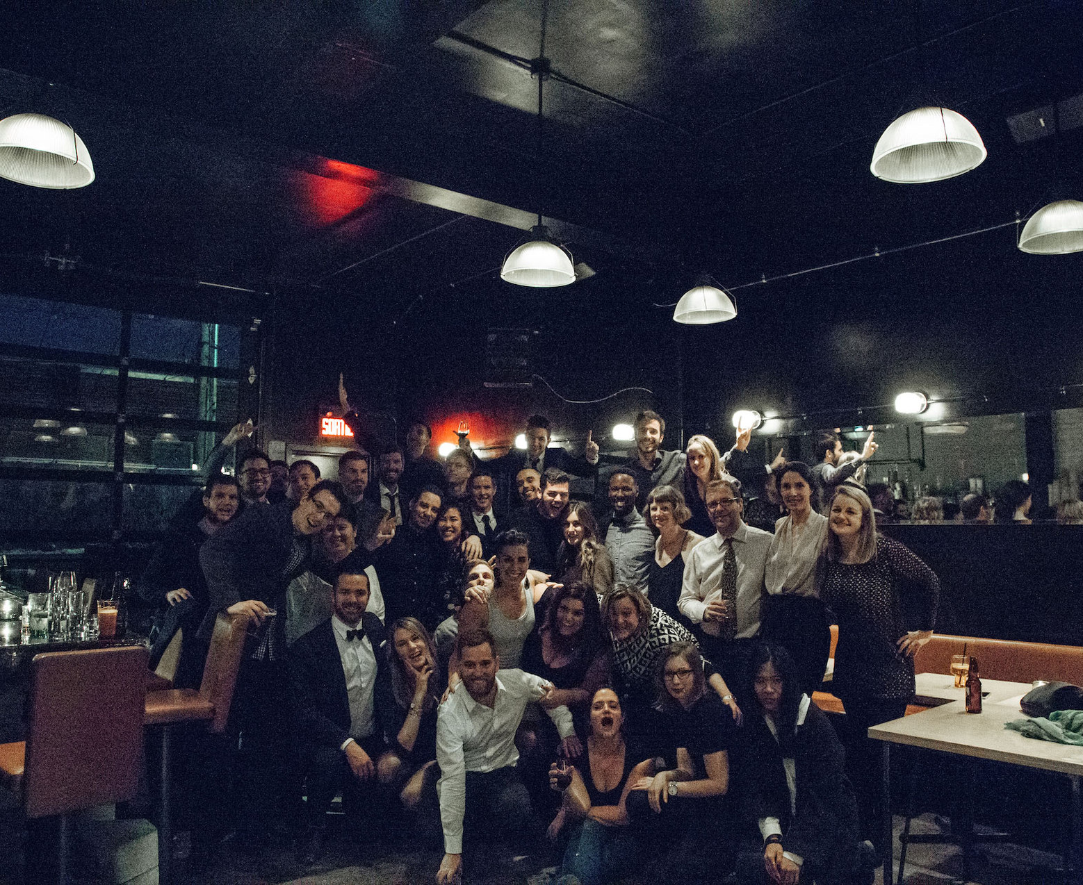 The Dynamo team partying at Manitoba in Montreal's Mile-Ex neighbourhood.
