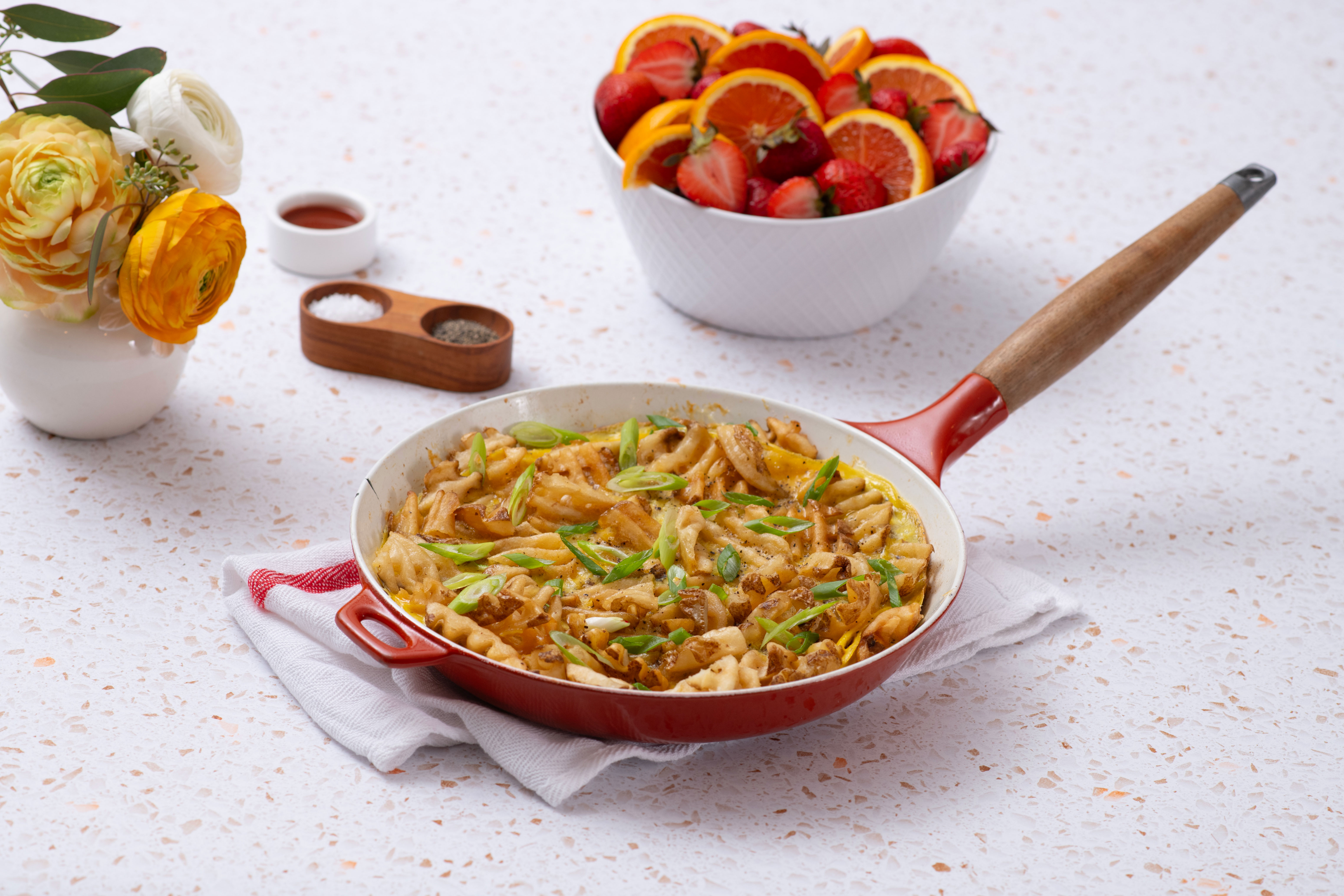 Extra Helpings Cookbook — Waffle Potato Fry Frittata
