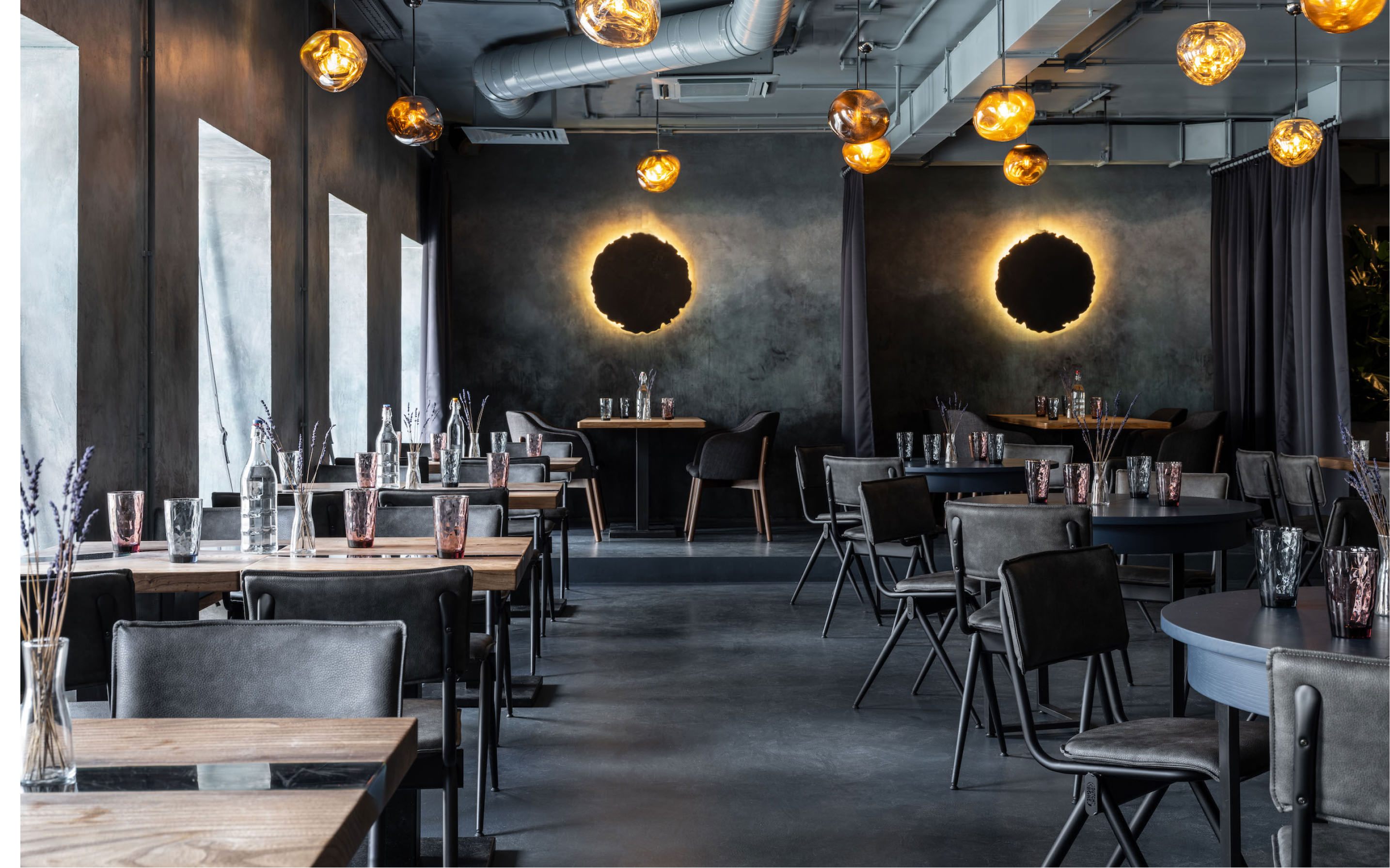Restaurant interior. The design of the restaurant.