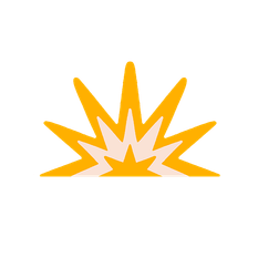 illustration, half sun with 7 outward beams, thick yellow stroke and white and yellow inner.
