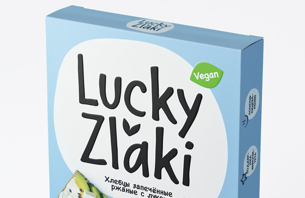 Lucky Zlaki. Дизайн упаковки для натуральных хлебцев
